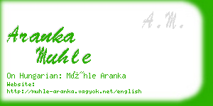 aranka muhle business card